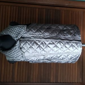 Marc New York Silver Quilted Vest Size Small NWOT